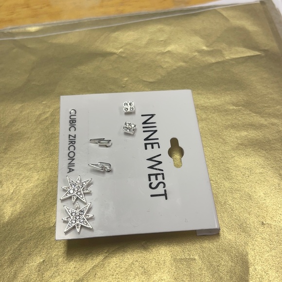 Brand new 3 pack Nine West cubic zirconia earrings. - Picture 8 of 11